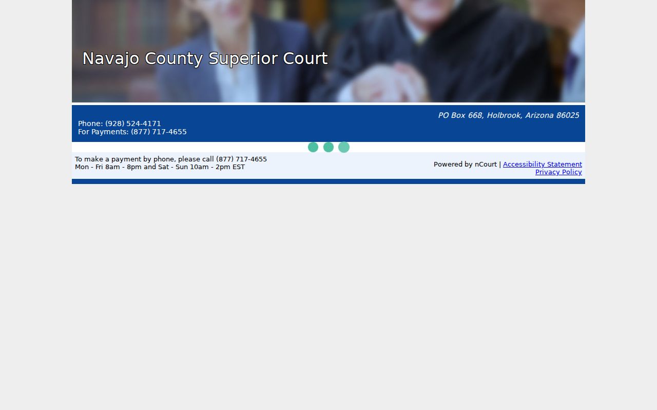 Winslow court docket comparison with the Navajo Superior Court payment portal